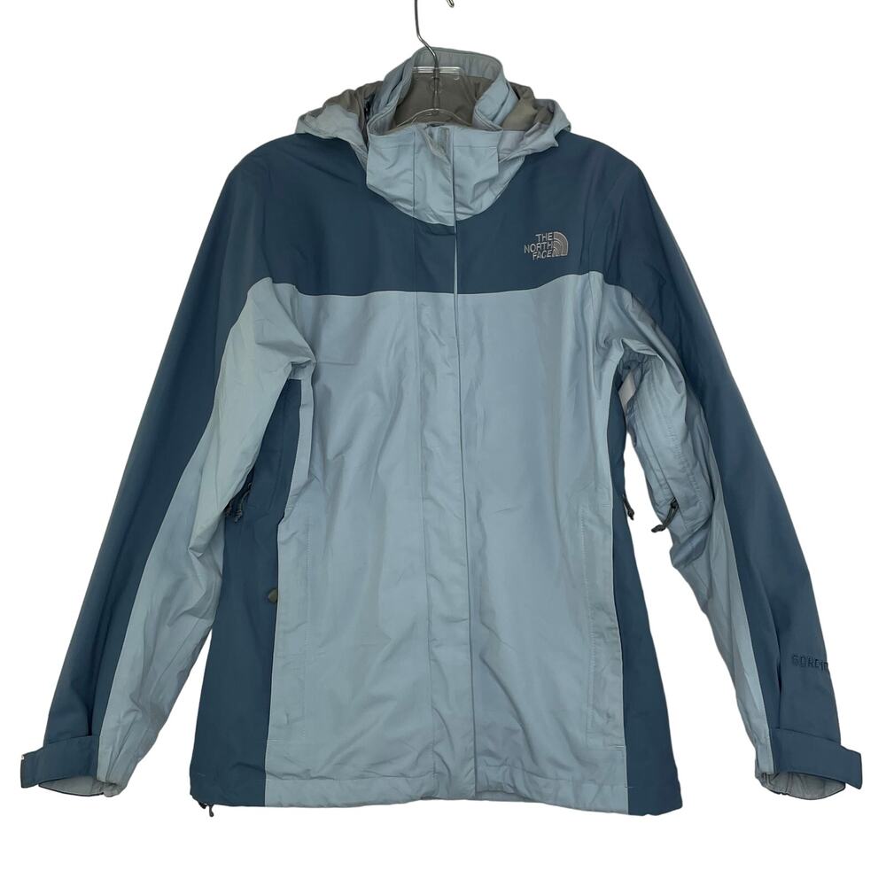 The North Face Light blue full zip lightweight women's hooded jacket size XS